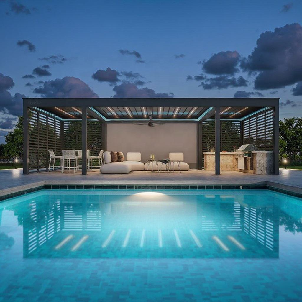 Outdoor Furniture For Pool - Павильон-пергола из алюминиевого сплава различных размеров