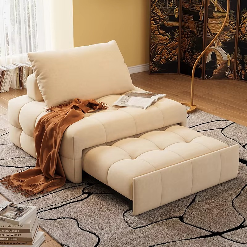 Outdoor Furniture Fabric - Многофункциональный односпальный диван-кровать в стиле крем-пайф