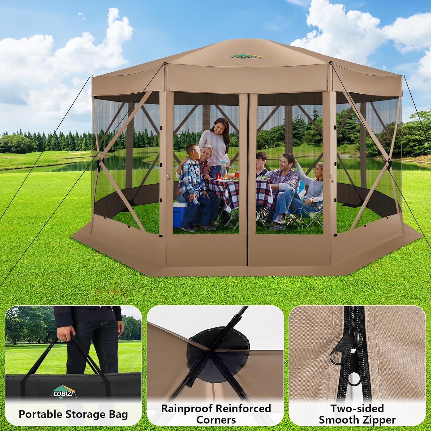 Палатка-шатер 15x15 футов с мо – обзор и цена Gazebo Pop Up
