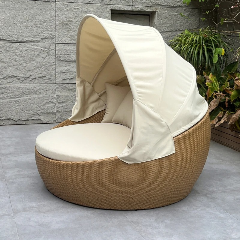 Круглая плетеная кушетка-шезло – обзор и цена Outdoor Furniture For Pool