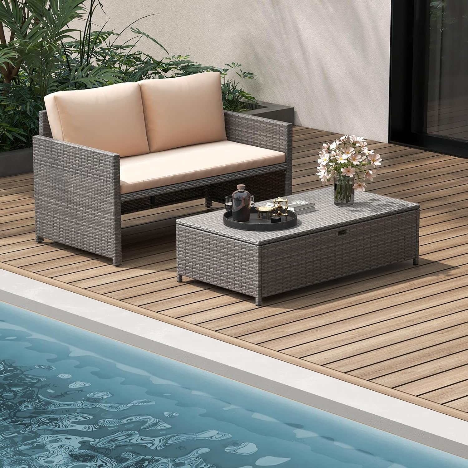 Плетеная кушетка-диван для пат – обзор и цена Outdoor Furniture For Pool
